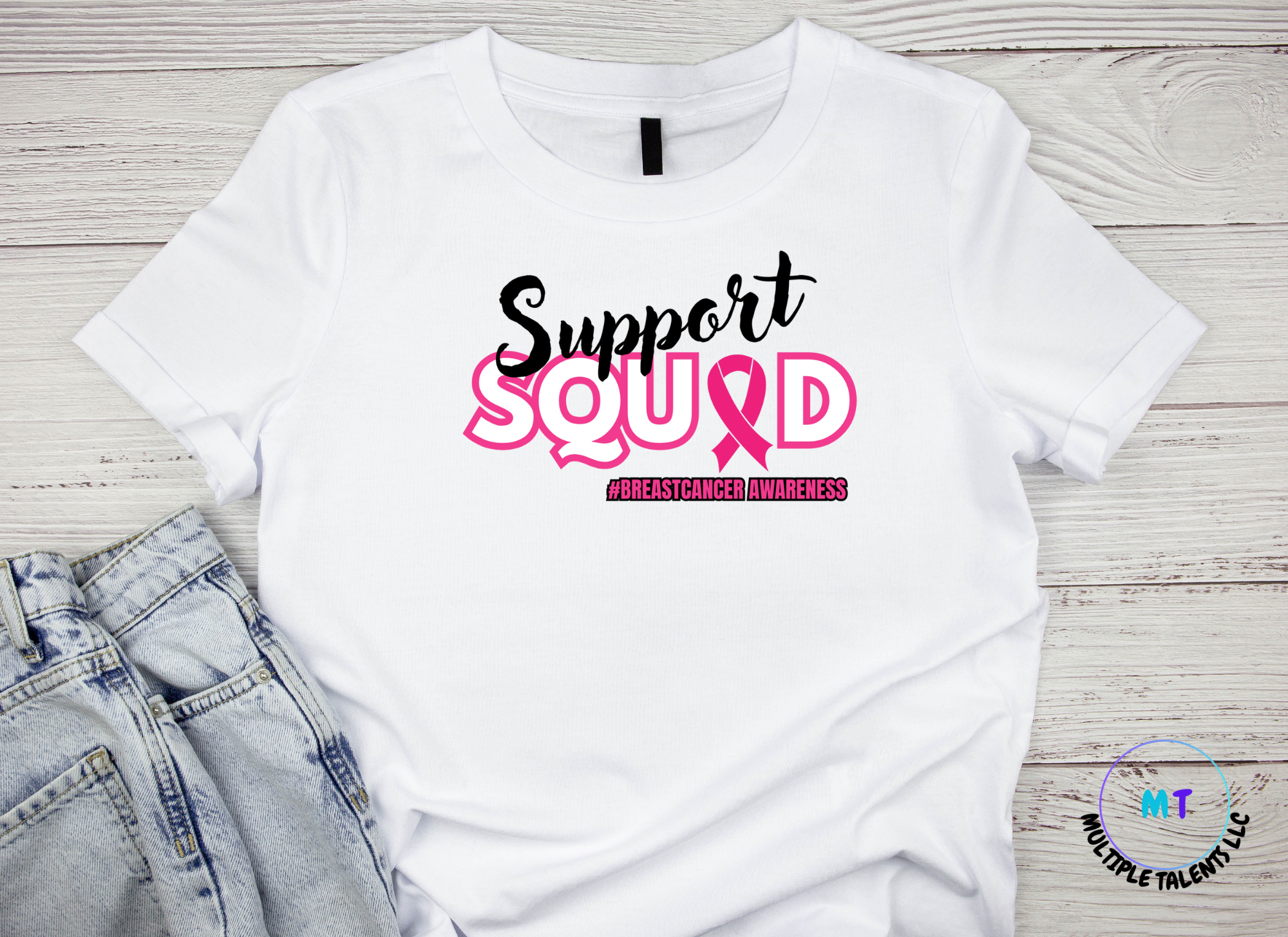 Breast Cancer Support Squad Tee - Show Your Strength in Style